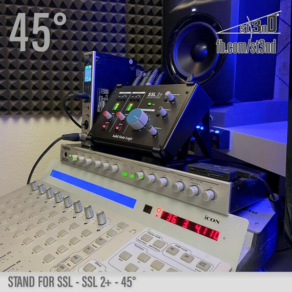 STAND for SSL 2+ - Sound Card - 45 Degrees - 3d Printed - 100