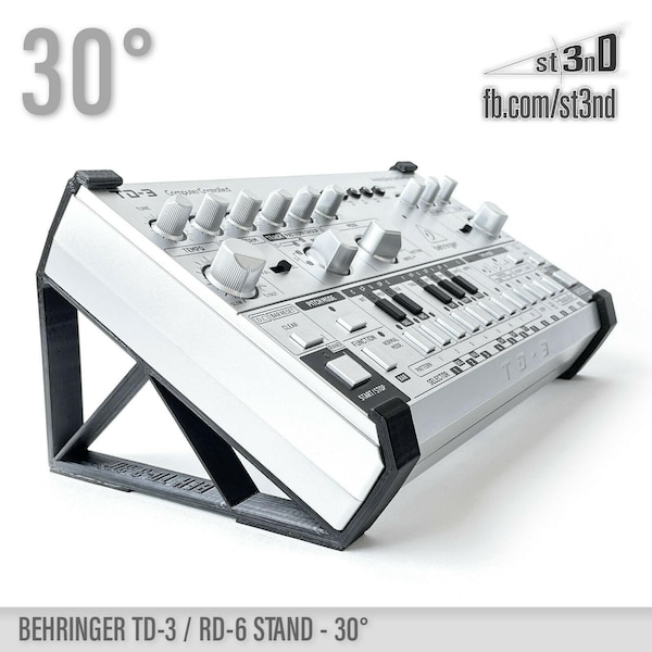 STAND for Behringer TD-3 / RD-6 - 30 degrees - 3d Printed - 100% Buyers Satisfaction