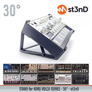 Korg Volca 2段式木製スタンド ケーブルマネジメント付き