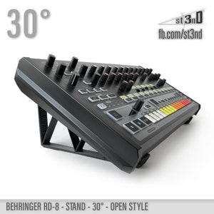 SUPPORT pour Behringer RD-8 / RD-9 - Style ouvert à 30 degrés - Imprimé en 3D - Satisfaction à 100 %