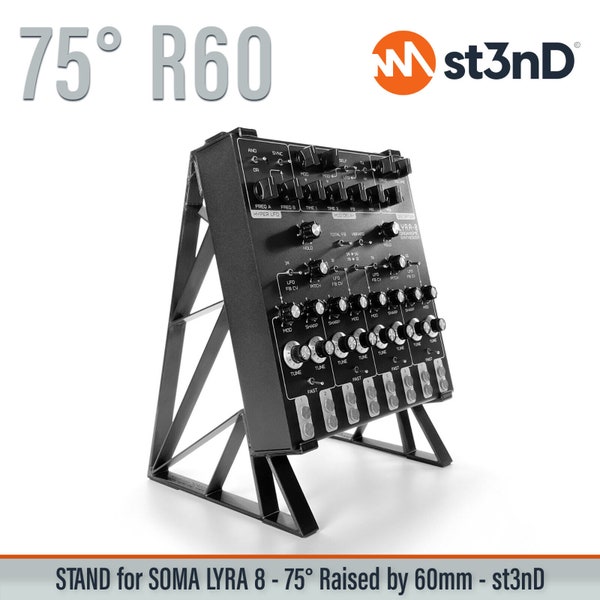 SUPPORT pour SOMA LYRA-8 - 75 degrés - surélevé (de 60 mm) - st3nD - imprimé en 3D