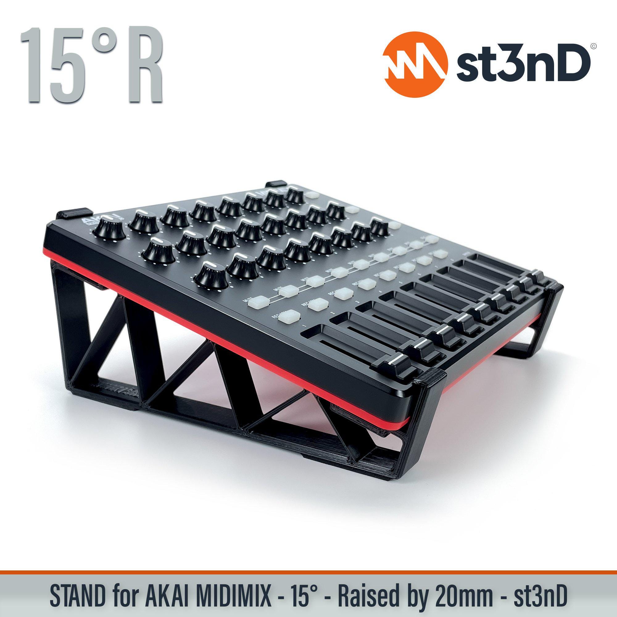 STAND for AKAI MIDIMIX - 15 Degrees - Raised (by 20mm) - 3d Printed - 100% Buyers Satisfaction - st3nD