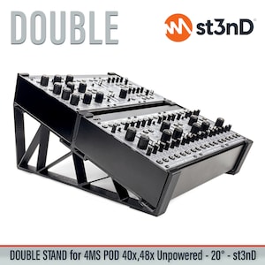 DOUBLE STAND for 4MS Pod 40x / 48x - Unpowered - 20 Degrees - st3nD - 3d Printed