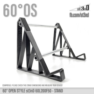 UNIVERSAL STAND for Synths / Controllers / Effects - 60 Degrees - Open Style - 3d Printed - 60L200F50 - st3nD