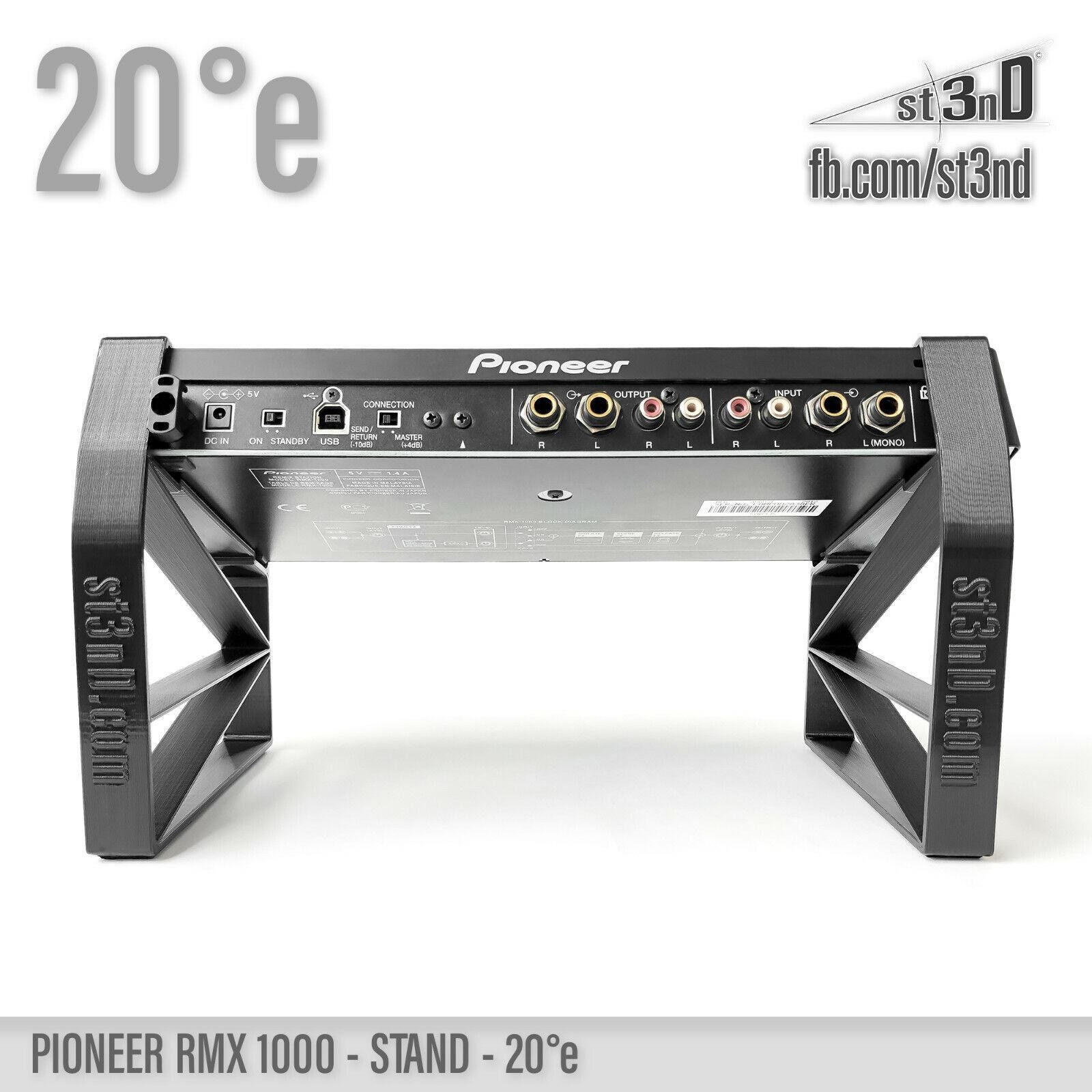STAND for Pioneer Dj RMX-1000 - 20 Degrees - Elevated - 3D Printed