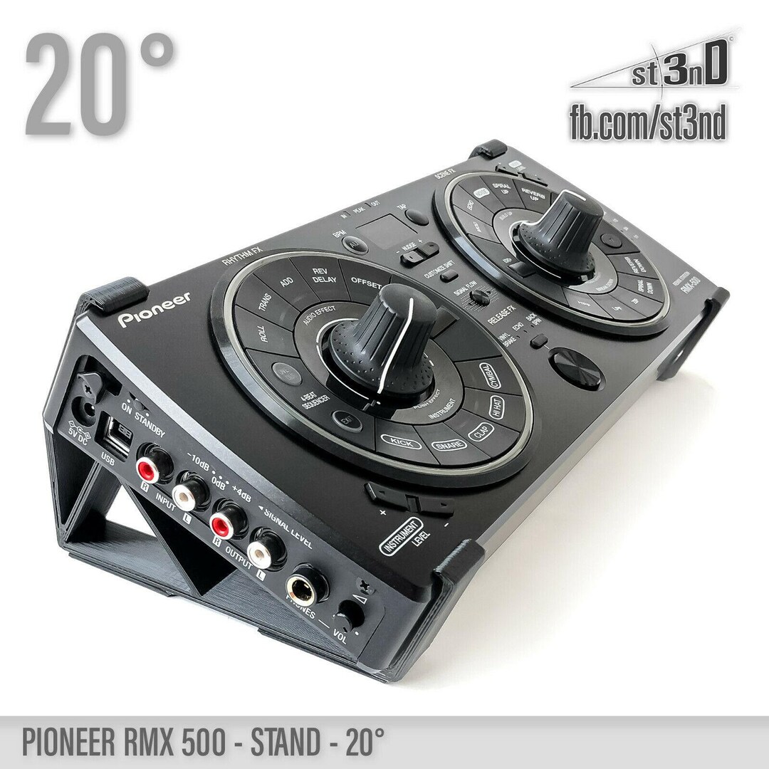 STAND for Pioneer Dj RMX-500 - 20 Degrees - 3D Printed - 100 STAND for Pioneer Dj RMX-500 - 20 Degrees - 3D Printed - 100