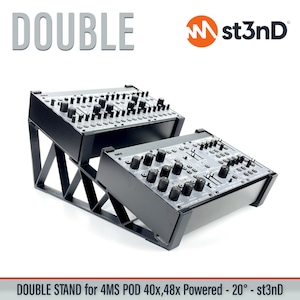 DOUBLE STAND for 4MS Pod 40x / 48x - Powered - 20 Degrees - st3nD - 3d Printed