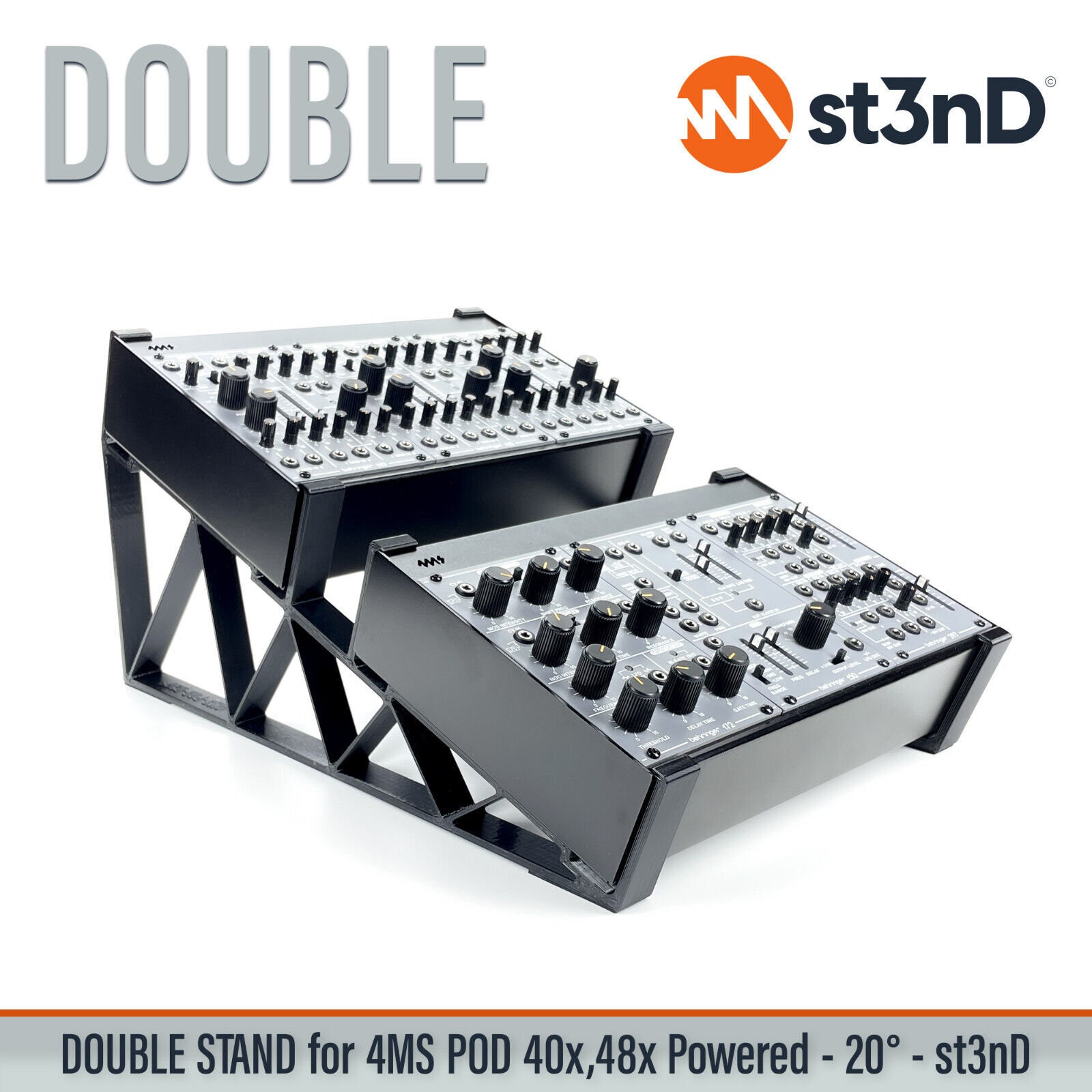 DOUBLE STAND for 4MS Pod 40X / 48X Powered 20 Degrees St3nd 3d