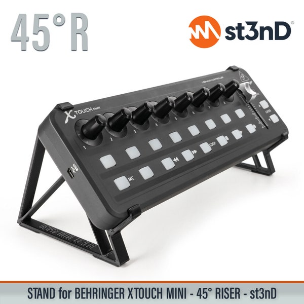 STAND for Behringer X-TOUCH MINI - 45 Degrees - Raised (By 30mm) - st3nD - 3D Printed