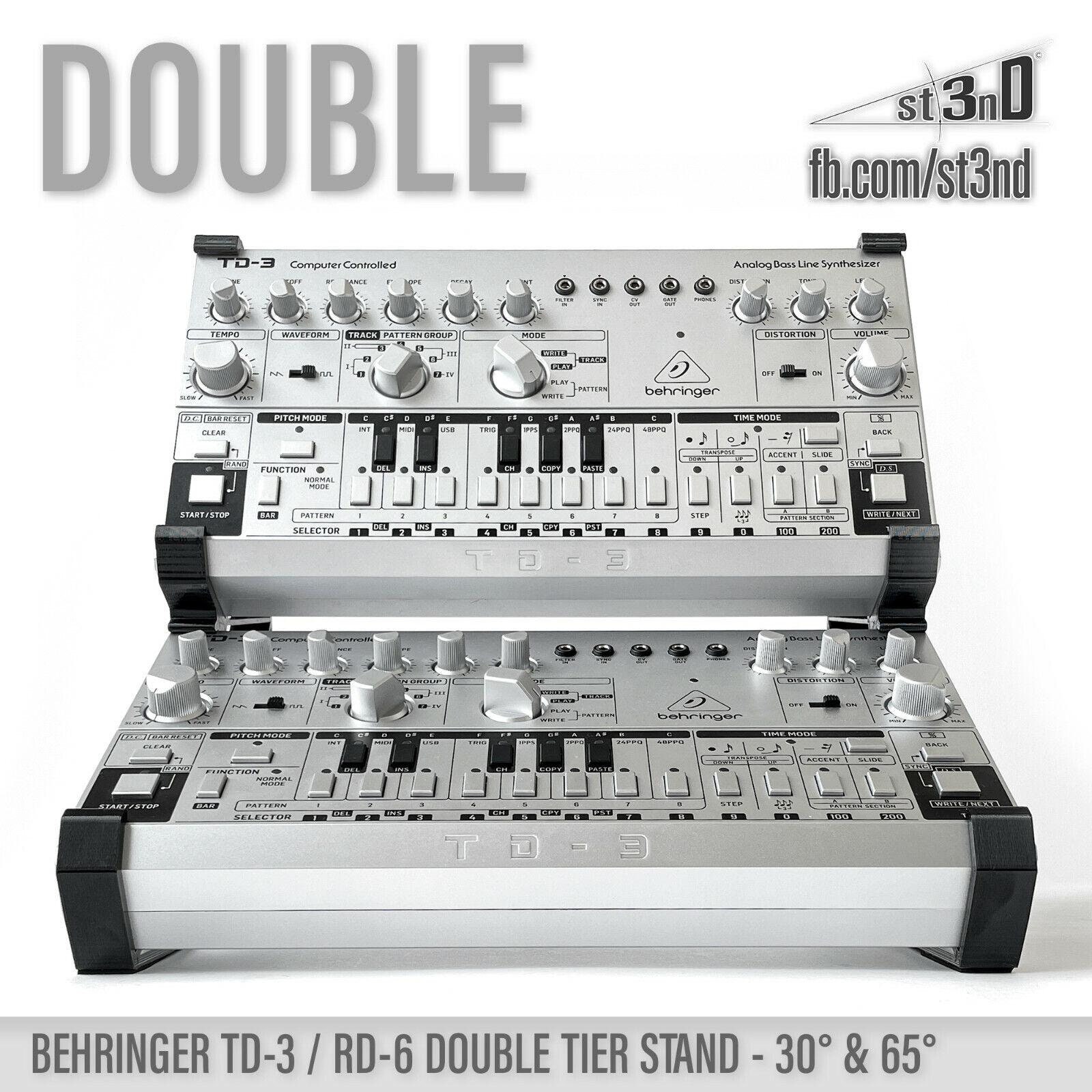 DOUBLE STAND for Behringer Td-3 / Rd-6 - 30 & 65 Degrees - 100