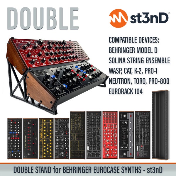 DOUBLE STAND for BEHRINGER Eurorack 104, Instruments and Synths - 3d Printed - st3nD