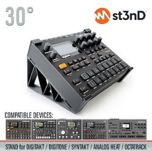 STÄNDER für ELEKTRON Digitakt / Digitone / Syntakt / Octatrack Mk2 / Analog Heat Mk1 Mk2 - 30 Grad - st3nD