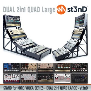 DUAL QUAD STAND for Korg Volca Series - Long