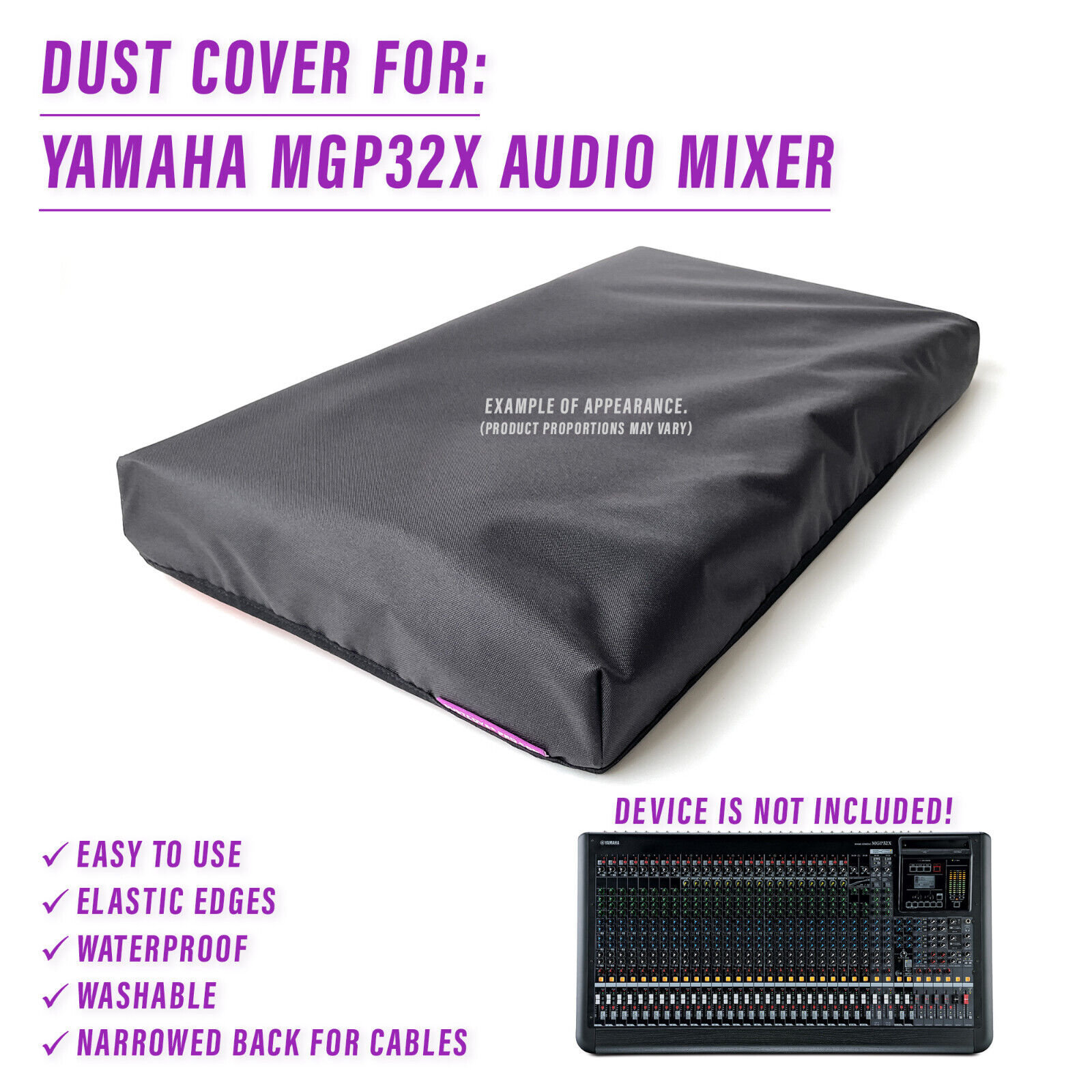 DUST COVER for YAMAHA Mgp32x Audio Mixer 