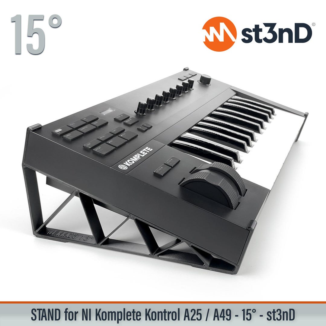 STAND for NI Komplete Kontrol A25 - 15 Degrees - 3d Printed - 100