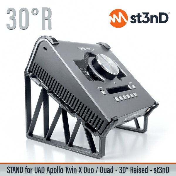 STAND for UAD Apollo TWIN X Duo / Quad - 30 Degrees - Raised (By 30mm) - 3d Printed - st3nD
