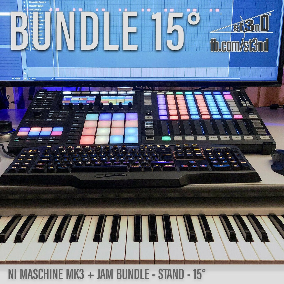 STAND BUNDLE for NI Maschine Jam + Mk3 - 15 Degrees - 3d Printed ...