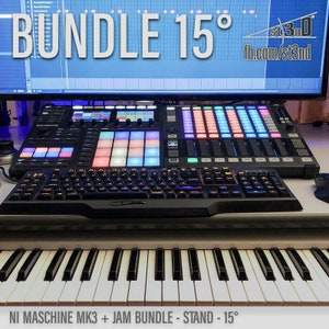 STAND BUNDLE for NI Maschine Jam + Mk3 - 15 Degrees - 3d Printed - st3nD