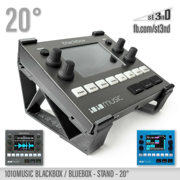 SUPPORT pour BLUEBOX et BLACKBOX 1010music - 20 degrés - Imprimé en 3D - Acheteurs 100 % satisfaits - st3nD