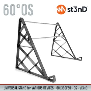 UNIVERSAL STAND for Synths / Controllers / Effects - 60 Degrees - Open Style - 3d Printed - 60L380F50 - st3nD