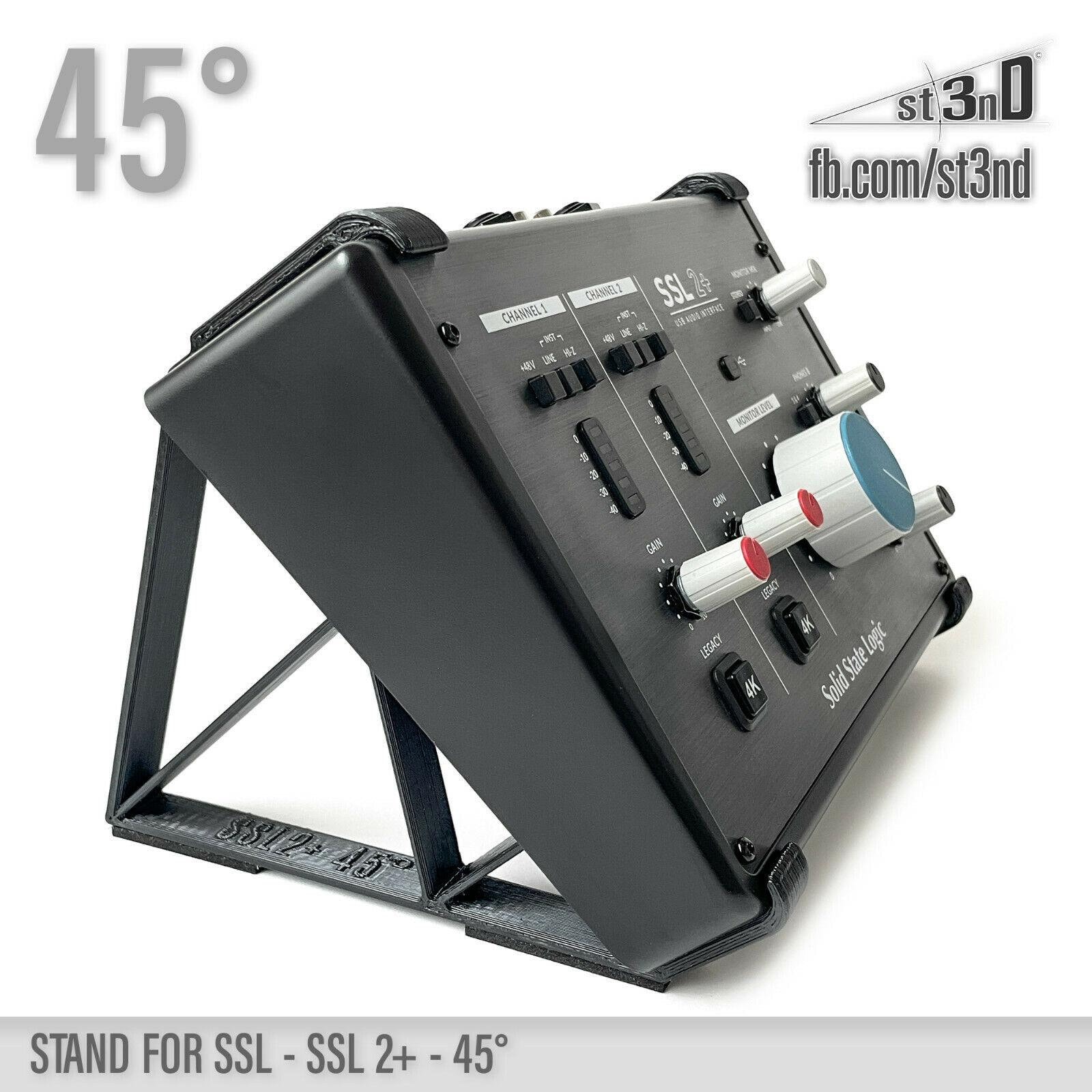 STAND for SSL 2+ - Sound Card - 45 Degrees - 3d Printed - 100