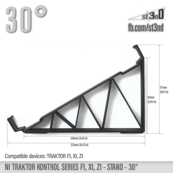 STAND for NI Traktor KONTROL F1 / X1 / Z1 - 30 Degrees - 3d STAND for NI Traktor KONTROL F1 / X1 / Z1 - 30 Degrees - 3d