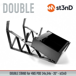 DOUBLE STAND for 4MS Pod 34x / 64x - Powered - 20 Degrees - st3nD - 3d Printed