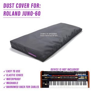 DUST COVER for ROLAND Juno-60 - Waterproof, easy to use, elastic edges