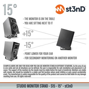 STAND for STUDIO MONITORS - 15 Degrees -  Studio Equipment - st3nD