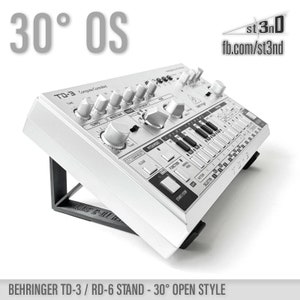 SUPPORT pour Behringer TD-3 / RD-6 - Style ouvert à 30 degrés - Imprimé en 3D - Acheteurs satisfaits à 100 %