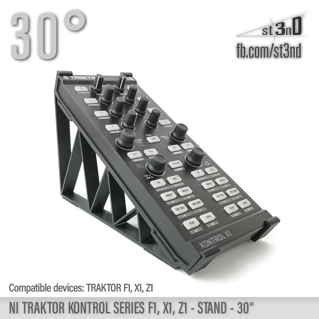 STAND for NI Traktor KONTROL F1 / X1 / Z1 - 30 Degrees - 3d STAND for NI Traktor KONTROL F1 / X1 / Z1 - 30 Degrees - 3d