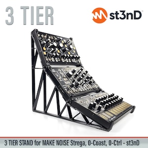 3 TIER STAND for Make Noise 0-Coast / 0-Ctrl / Strega - 20, 45, 65 Degrees - 3D Printed - st3nD