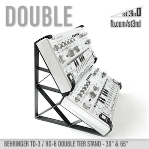 DOUBLE STAND for Behringer Td-3 / Rd-6 - 30 & 65 degrees - 100% Buyers Satisfaction