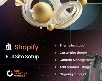 Shopify Full Site Set up with Theme included