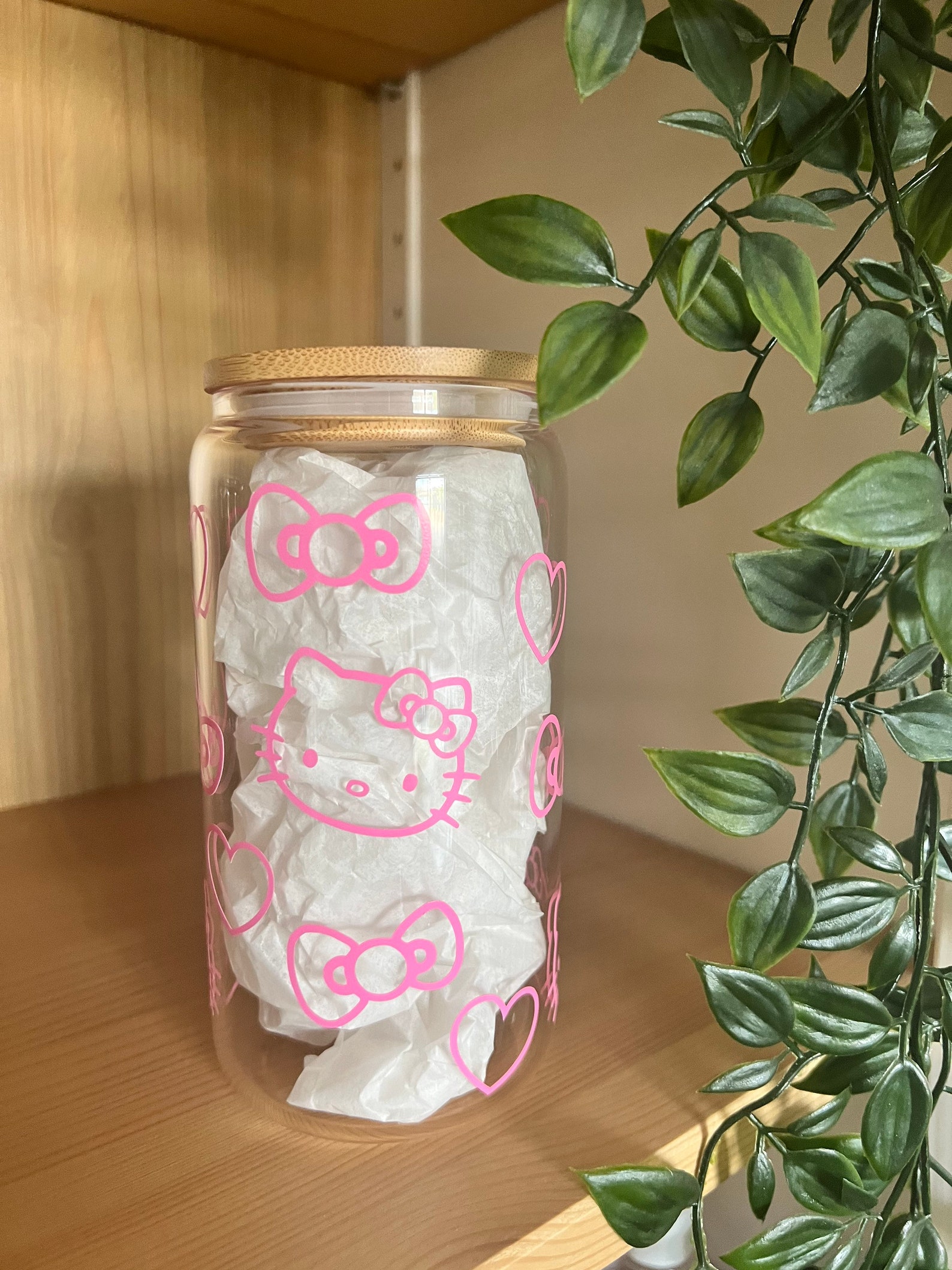 Pink Hello Kitty 20oz Beer Glass Can Etsy