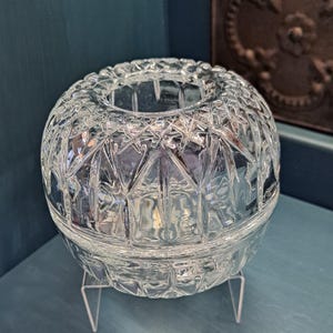 Fairy Lamp, Vintage Clear Glass Fairy Light, Retro Mid-Century Modern Homco Fairy Lamp Candle Holder, Candle Holder