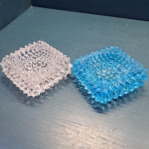 Vintage Salt Cellars | Glass Salt Cellars | Clear Glass | Colored Blue Glass | Fenton Hobnail, Cottage Style, Grannycore, Granny Core