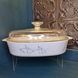 CORNING WARE, Vintage Shadow Iris Corning Ware A-10-B Shadow Iris 2.5 Quart Casserole Dish, Made in USA