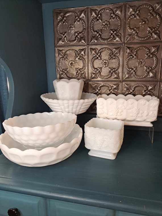 Urn Planter, Milk Glass Planter/Urn, White Milk Glass Bowls, CHOICE, Cottage Style, BoHo Decor, Vintage Decor, Beautiful Classic, Minimalist