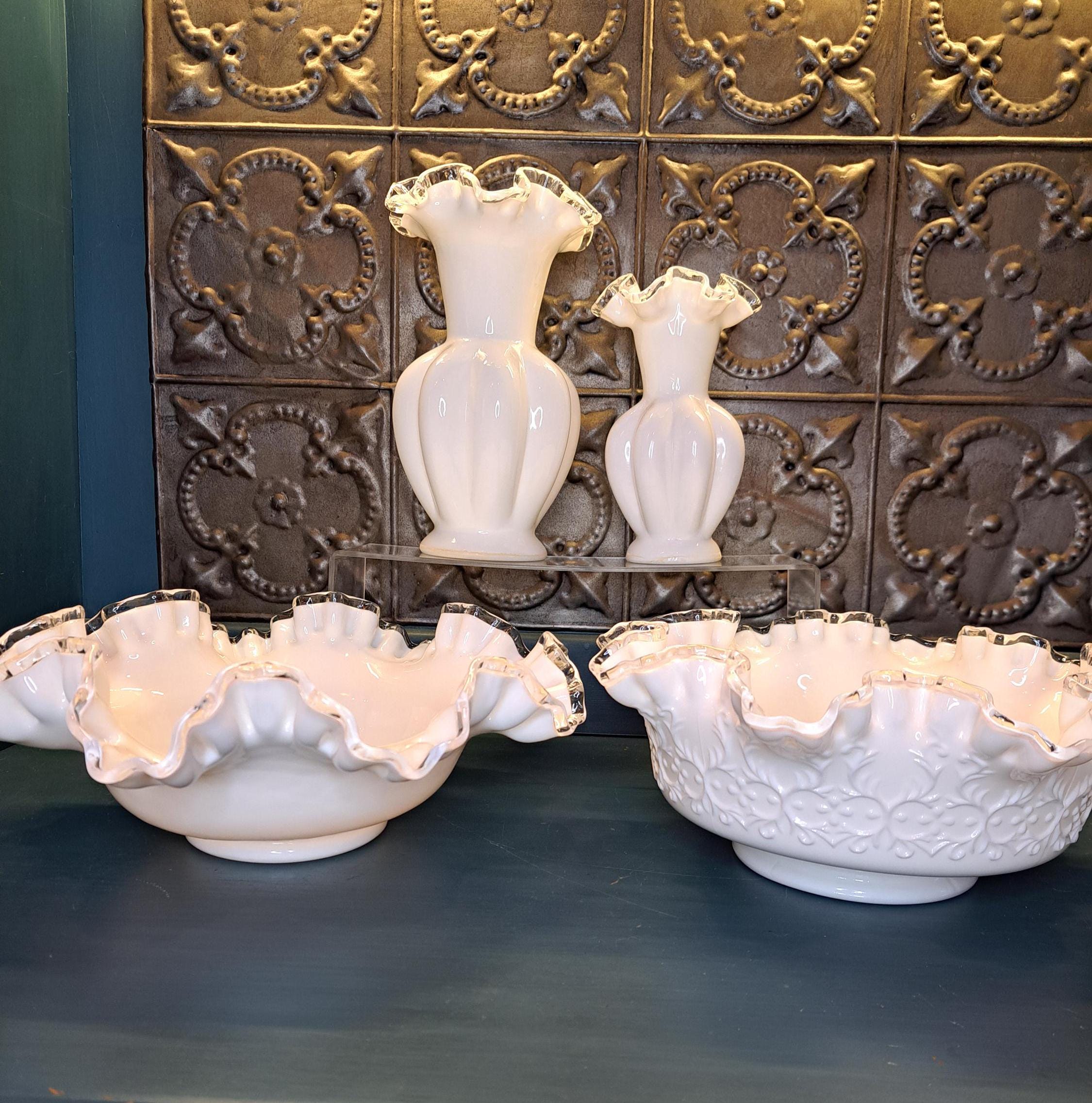 Fenton Milk Glass - Etsy