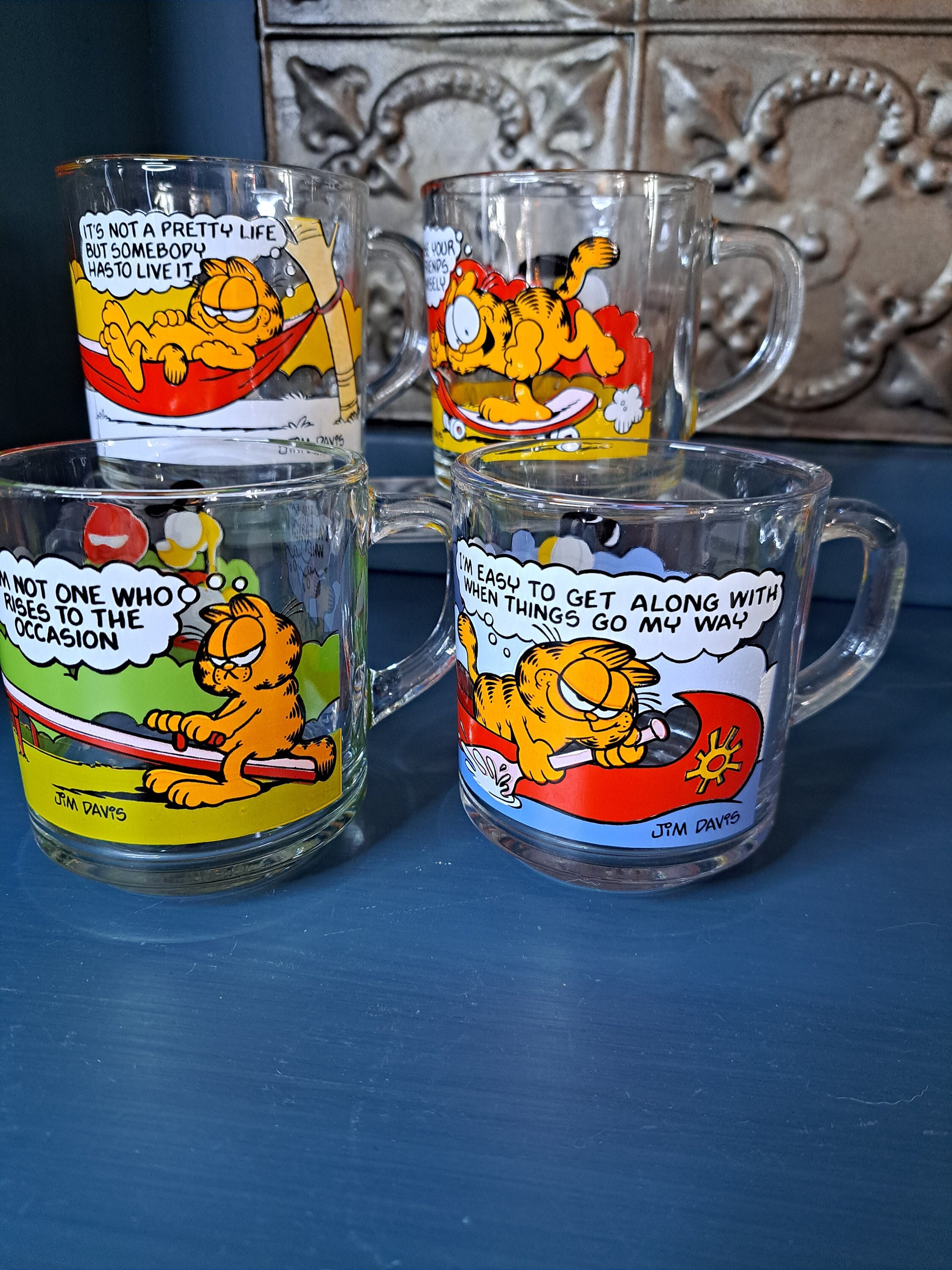Mcdonalds Shrek Vintage Glass Cups Set of 4 -  Israel