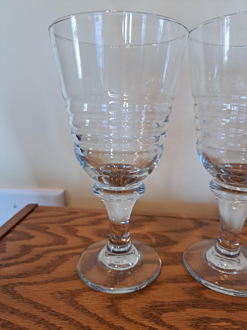Libbey Ribbed Glassware Drinking Glasses, Vintage Libbey, Set of 5 Vintage Libbey Ribbed Water ...