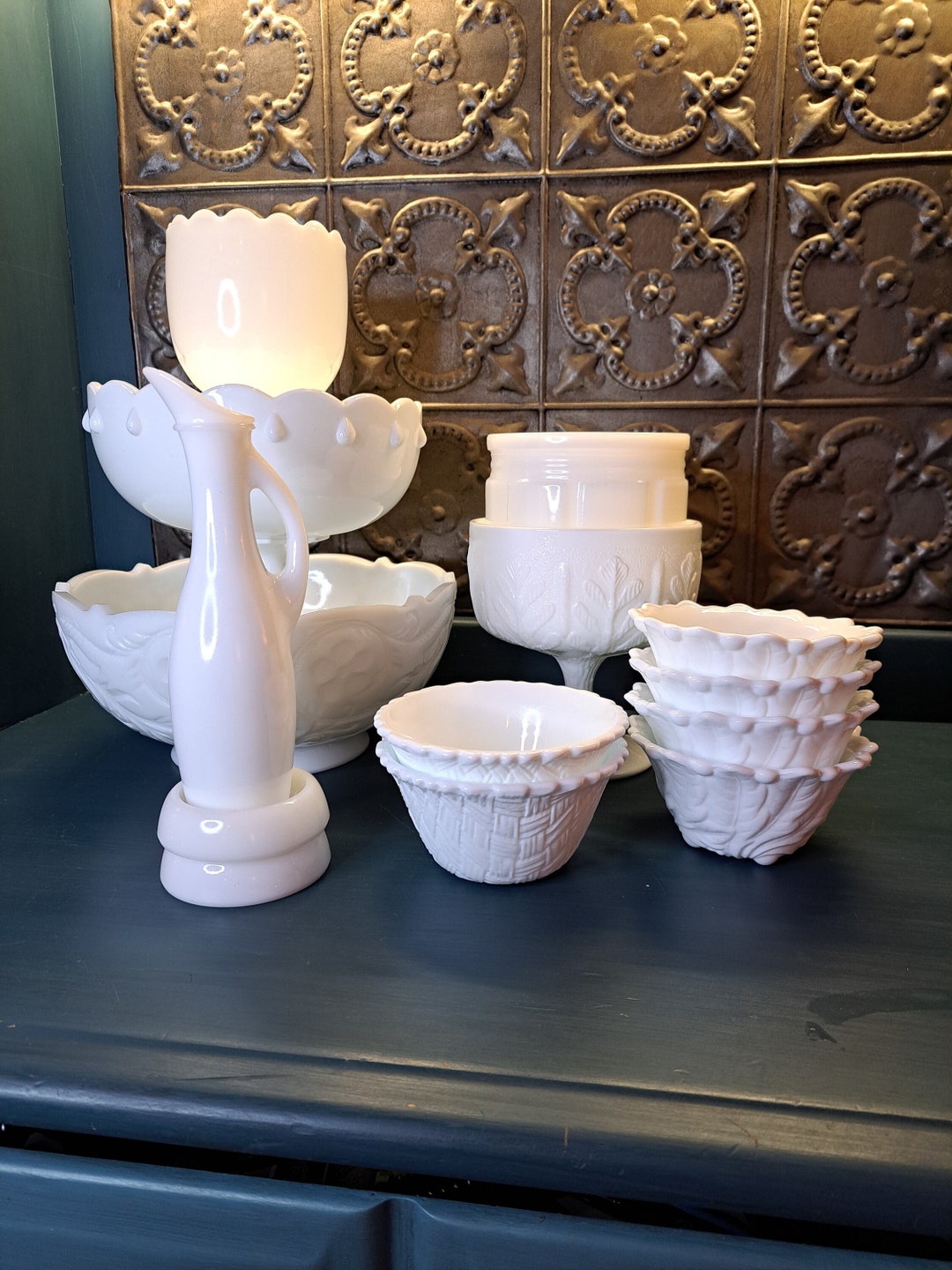 Planter, Milk Glass Planter, Beautiful White Milk Glass, Choice