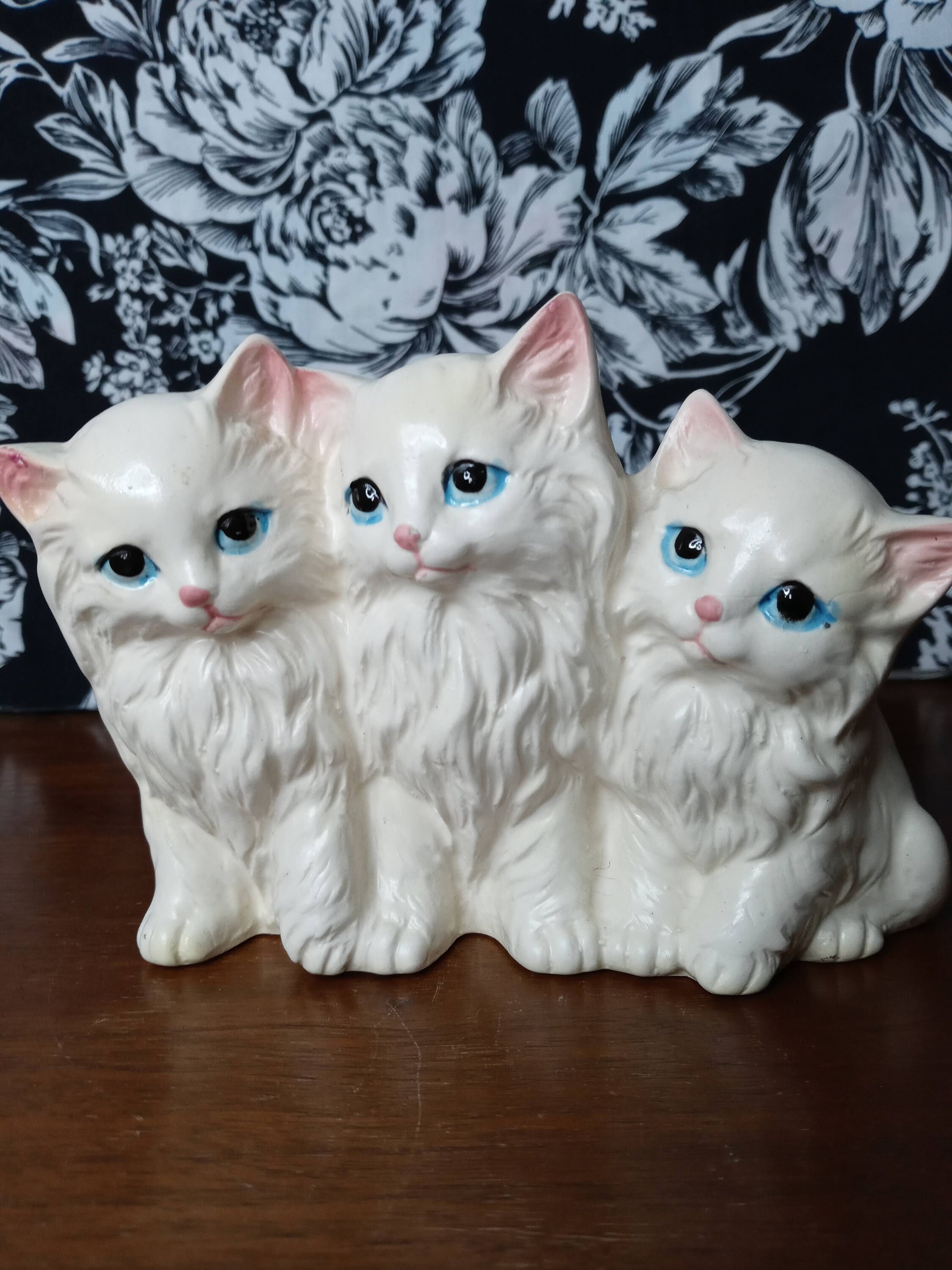Three White Persian Cats / Triplet Cats Anthropomorphic Cat Etsy
