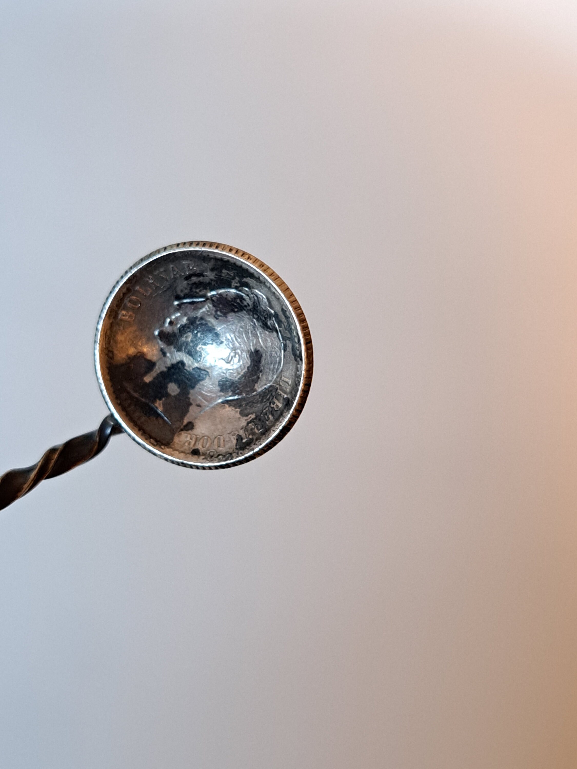 Silver Spoon. Collectable Coin Spoon With Pearl Small Silver Etsy