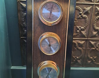Thermometer, Vintage  Weather Station ,Thermometer, Barometer, Hygrometer, Retro Decor,