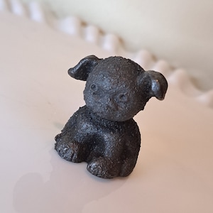 Paper weight, Vintage Puppy Cast Iron Paperweight, 1940s Iron Puppy Figurine, Two Available, 1.5-inch Iron Puppy Paperweight