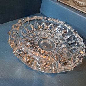 Ashtray, Gorgeous MCM Cut Glass Crystal Ashtray 6-inch Collectible Ashtray