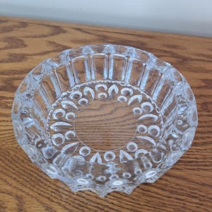 Ashtray, Vintage KIG INDONESIA 6&quot; Clear Heavy Glass Ashtray,Vintage Heavy Pressed Clear Glass Ashtray by Kig -, Collector Gift