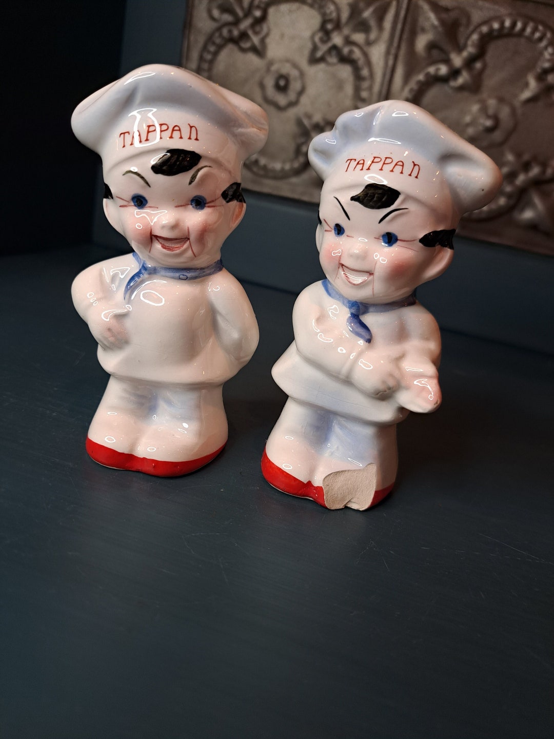 Salt and Pepper Shakers Vintage Tappan Chefs Salt and Pepper Etsy